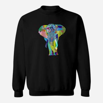 Colorful African Elephant Sweatshirt - Thegiftio UK