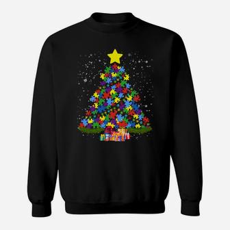 Colorful Autism Awareness Christmas Tree Design Gifts Sweatshirt | Crazezy DE