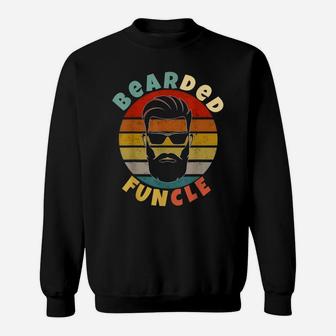 Cool Bearded Funcle Vintage Birthday Gift For My Fun Uncle Sweatshirt | Crazezy UK