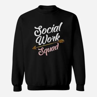 Cool Social Work Squad Funny Humanitarian Team Worker Gift Sweatshirt | Crazezy