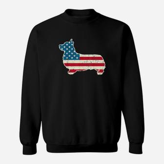 Corgi 4Th Of July Dog Usa American Flag Sweatshirt - Monsterry DE