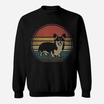 Corgi Dog Retro Vintage 60S 70S Funny Corgi Loves Gift Sweatshirt | Crazezy DE