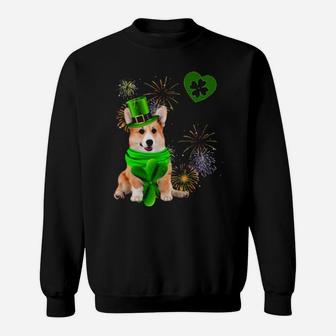 Corgi Dog Shamrock St Patrick Day Dog Irish Sweatshirt - Monsterry