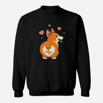 Corgi Valentines Day Gift Dog Lover Heart Sweatshirt | Crazezy CA