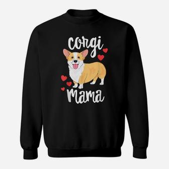 Corgi Women Girls Puppy Mom Dog Mama Lover Gift Sweatshirt | Crazezy