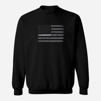 Correctional Officer American Flag Gift Vintage Corrections Sweatshirt | Crazezy DE