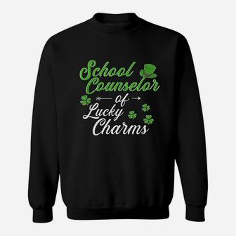 Counselor Of Lucky Charms St Patricks Day School Counselor Sweatshirt - Thegiftio UK