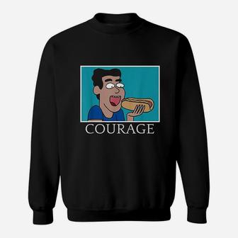 Courage Hot Dog Sweatshirt | Crazezy CA