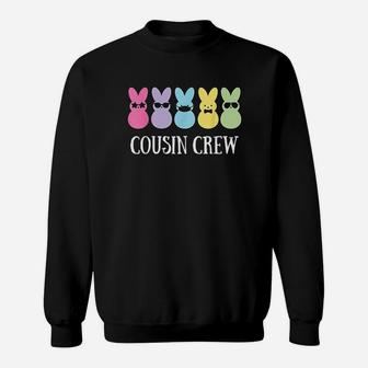 Cousin Crew Squad Bunny Rabbit Easter Day Party Matching Sweatshirt | Crazezy