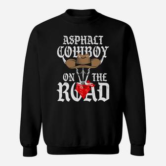 Cowboy On The Road Sweatshirt - Monsterry
