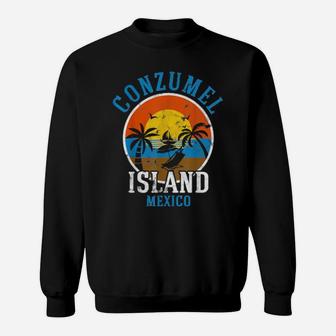Cozumel Mexico Beaches Retro Cool Distressed Sweatshirt - Monsterry CA