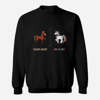 Crazy Aunt My Aunt Horse Unicorn Funny Sweatshirt - Thegiftio UK