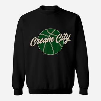 Cream City Retro Vintage Milwaukee Basketball Wisconsin Sweatshirt | Crazezy