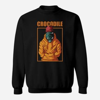 Crocodile Careful I Snap Sweatshirt - Monsterry