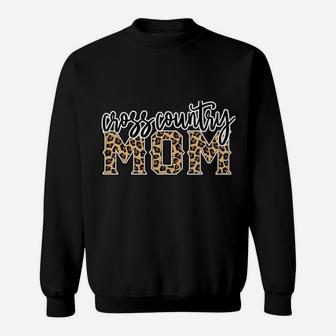 Cross Country Mom Leopard Print Womens Cheetah Proud Mother Sweatshirt Sweatshirt | Crazezy DE