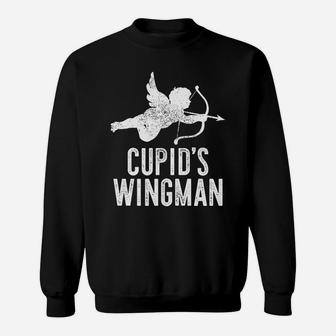 Cupids Wingman Valentines Day Gift For Valentines Sweatshirt - Thegiftio UK