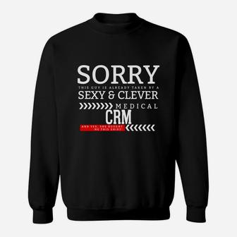Cute And Clever Medical Assistant Love Girlfriend Crm Job Title Sweatshirt - Seseable