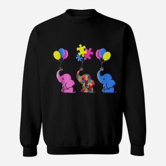 Cute Autism Elephant Autism Awareness Sweatshirt - Monsterry UK