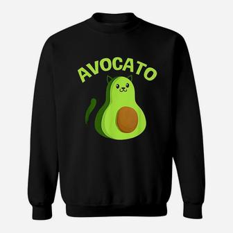 Cute Avogato Cat Lover Avocado T Sweatshirt | Crazezy