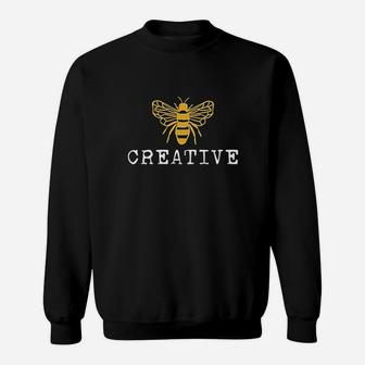 Cute Bee Creative Art Teacher Sweatshirt | Crazezy