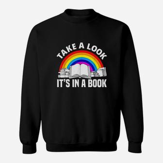 Cute Book Reader Rainbow Book Sweatshirt | Crazezy
