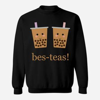 Cute Bubble Boba Milk Tea Kawaii Gift Best Friends Besties Sweatshirt Sweatshirt | Crazezy
