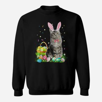 Cute Cat Easter Day Bunny Eggs Costume Gift Mens Womens Kids Sweatshirt | Crazezy CA