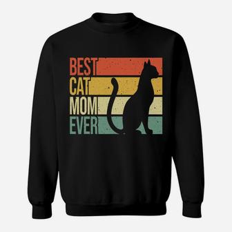 Cute Cat Mom Art For Women Girl Cat Pet Animal Kitten Lovers Sweatshirt | Crazezy CA