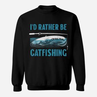 Cute Catfishing Designs For Men Women Funny Fishing Catfish Sweatshirt | Crazezy UK