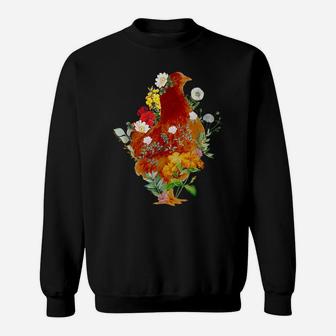 Cute Chicken Vintage Floral Botanical Flower Garden Tee Sweatshirt | Crazezy DE