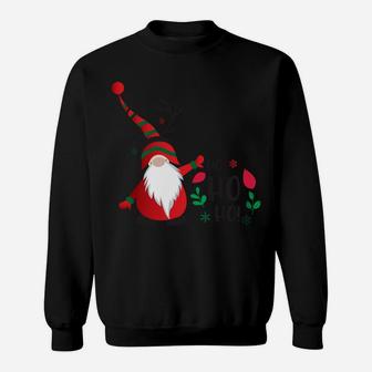 Cute Christmas Ho Ho Ho Xmas Elf With Reindeer Antlers Sweatshirt Sweatshirt | Crazezy
