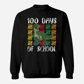 Cute Dinosaur Student Boys Kids Gift 100 Days Of School Sweatshirt | Crazezy
