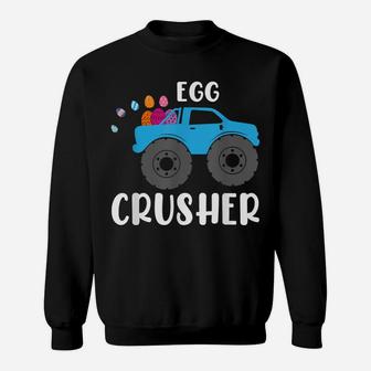 Cute Easter Egg Crusher Monster Truck Boys Kids Teens Sweatshirt | Crazezy CA