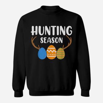 Cute Easter Egg Hunting Season Boys Girls Kids Sweatshirt | Crazezy DE