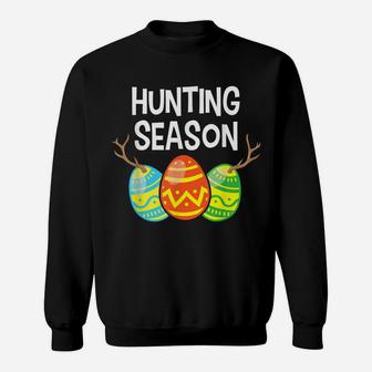 Cute Easter Egg Hunting Season Boys Girls Kids Sweatshirt | Crazezy CA