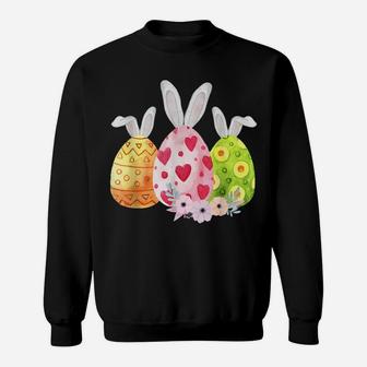 Cute Eggs Easter Day Family Matching Pajama Egg Hunting Sweatshirt | Crazezy UK