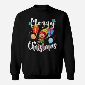 Cute Elf Merry Christmas Tee Elves Xmas Funny Elf Sweatshirt | Crazezy