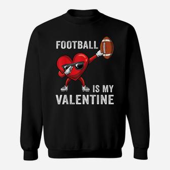 Cute Football Lover Heart Dabbing Valentines Day Boys Gift Sweatshirt | Crazezy UK