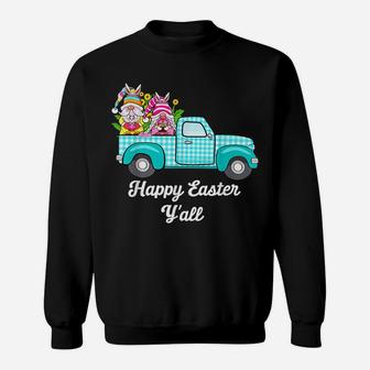 Cute Gnomes With Bunny Ears Egg Hunting Truck Easter Gnome Sweatshirt | Crazezy AU