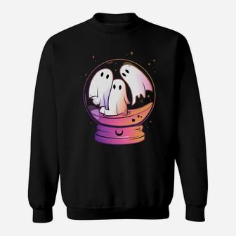 Cute Kawaii Ghost Spirits Crystal Ball Fortune Goth Pastel Sweatshirt Sweatshirt | Crazezy UK