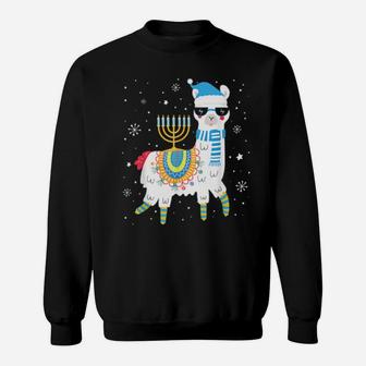 Cute Llama Withorah Hanukkah Alpaca Chanukah Sweatshirt - Monsterry