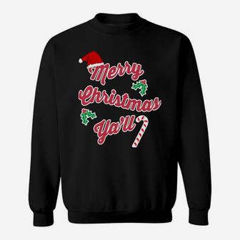 Cute Merry Christmas Ya'll For Southerners Sweatshirt | Crazezy UK