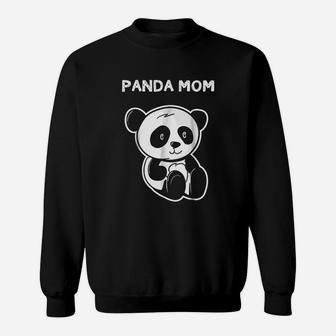 Cute Panda Mom Panda Lover Mama Bear Sweatshirt | Crazezy