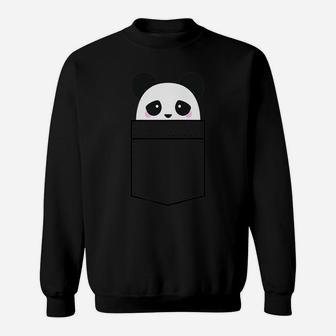 Cute Panda Pocket Shirt Gift For Men Women Sweatshirt | Crazezy DE