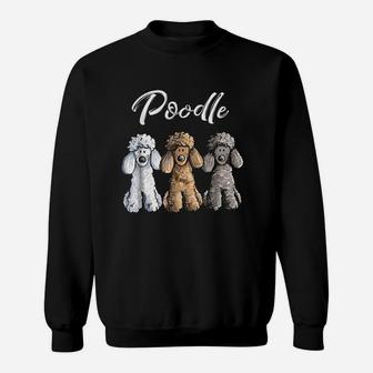 Cute Poodle Caniche Puppy Dogs Sweatshirt | Crazezy