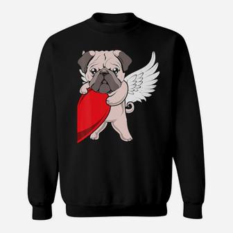 Cute Pug Dog Heart Love Pugs Valentine's Day Couples Gift Sweatshirt - Monsterry AU