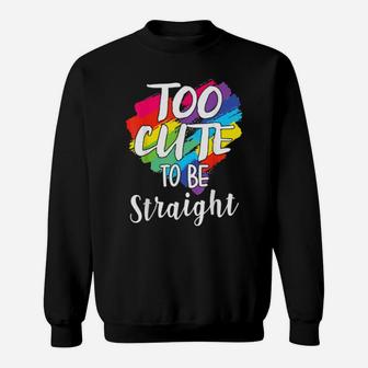 Cute Rainbow Lgbt Lesbian Gay Bi Trans Gay Pride Sweatshirt - Monsterry AU