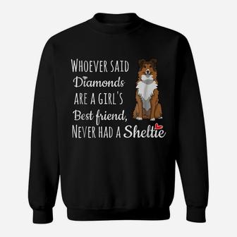 Cute Sheltie Girl's Best Friend Tshirt Sheltie Mom Gift Sweatshirt | Crazezy UK