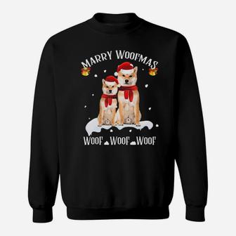 Cute Shiba Inu Funny Marry Woofmas Dog Lovers Gift Sweatshirt - Monsterry AU