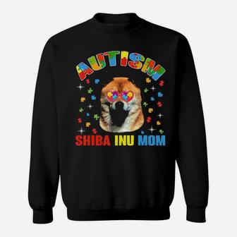 Cute Shiba Inu Lover Autism Awareness Dog Mom Gifts Sweatshirt - Monsterry